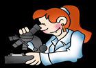 Girl with Microscope